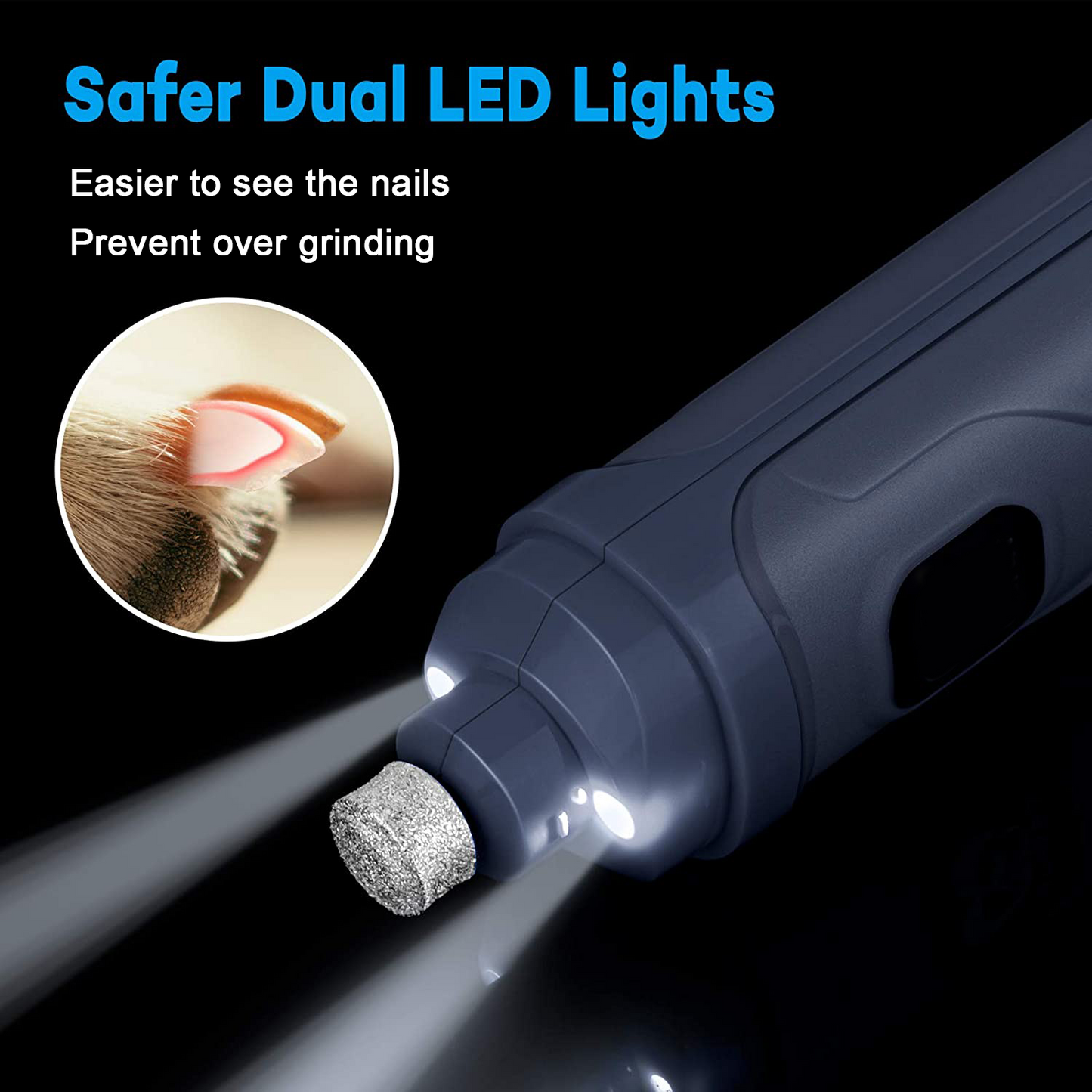 SmartpawLite Pet Nail Grinder Trimmer LED Model New Version