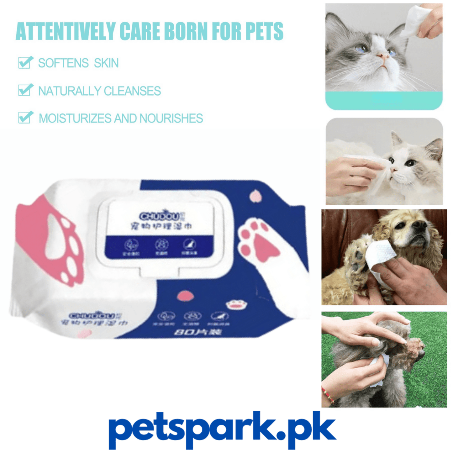 Cat/Dog Cleaning Wipes (100 Pieces) (Free Delivery)