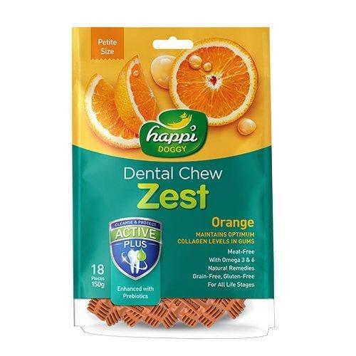 Happi Doggy Dental Chew Zest 150g (Petite 2.5")