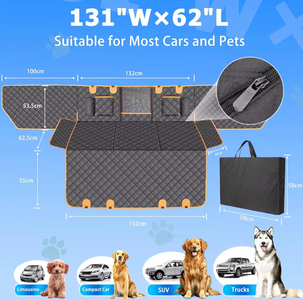 Hard Bottom Dog Car Seat Cover