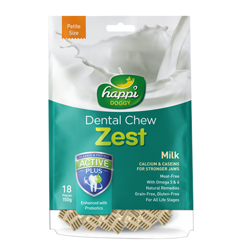 Happi Doggy Dental Chew Zest 150g (Petite 2.5")