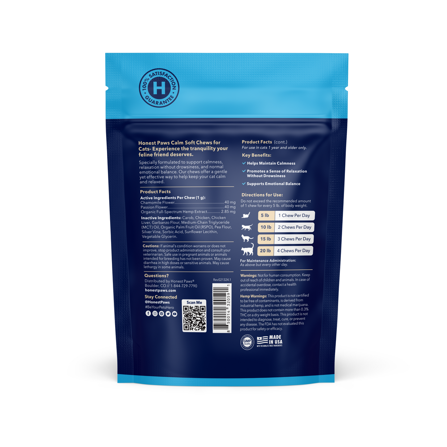 Calm Hemp Soft Chews for Cats