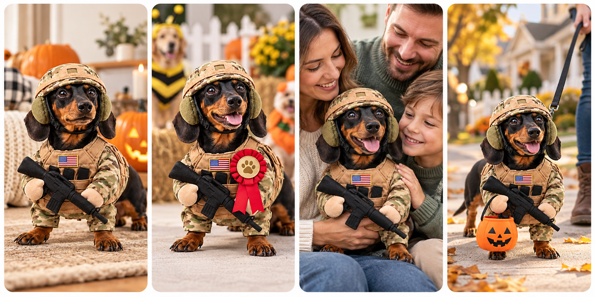Halloween party contest family photo and trick-or-treat moments