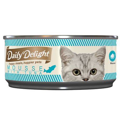 Daily Delight Canned Wet Food For Cats 80g (Mousse Range) 24-Pack Cans