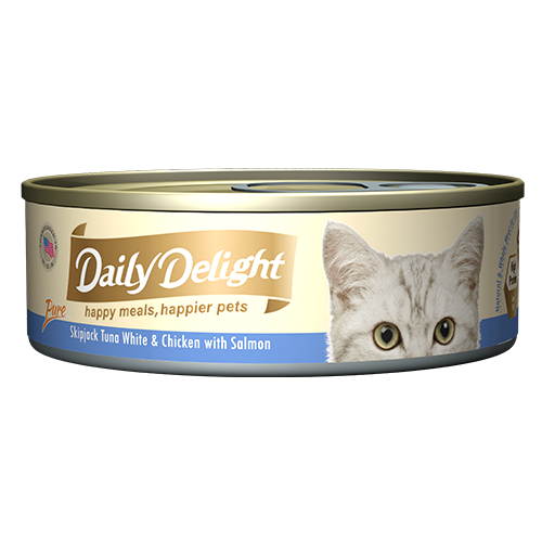 Daily Delight Canned Wet Food For Cats 80g (Pure Range) 24-Pack Cans