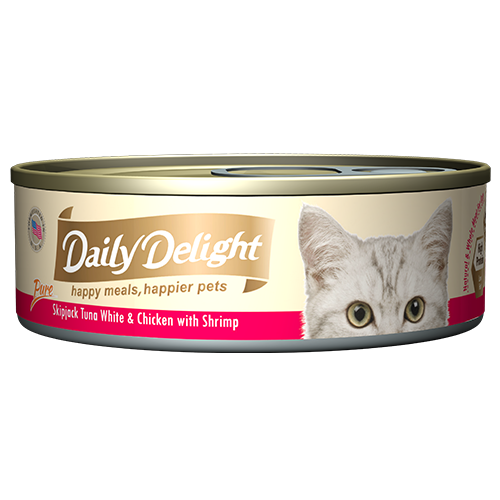 Daily Delight Canned Wet Food For Cats 80g (Pure Range) 24-Pack Cans