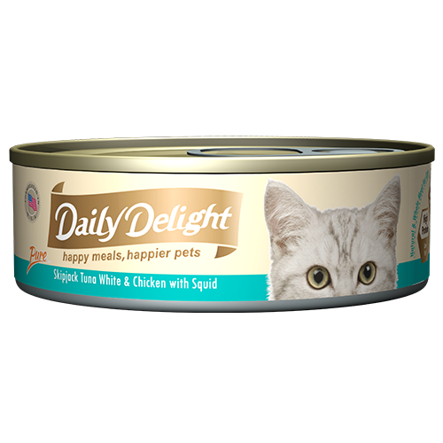Daily Delight Canned Wet Food For Cats 80g (Pure Range) 24-Pack Cans