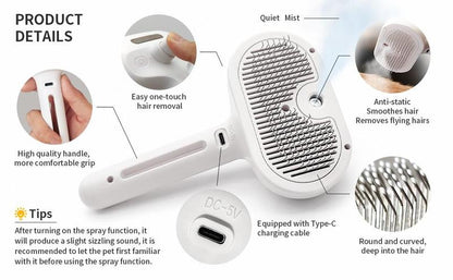 Pet Press Spray Massage Comb