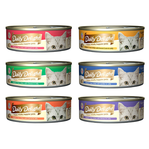 Daily Delight Canned Wet Food For Cats 80g (Jelly Range) 24-Pack Cans