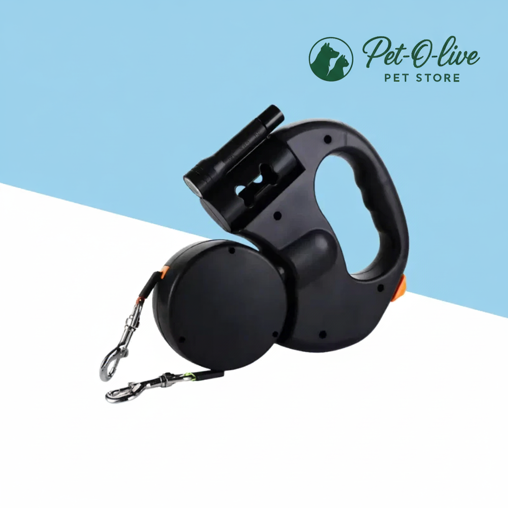 PetOlive™ Retractable Dual Dog Leash