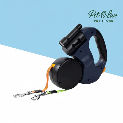 PetOlive™ Retractable Dual Dog Leash
