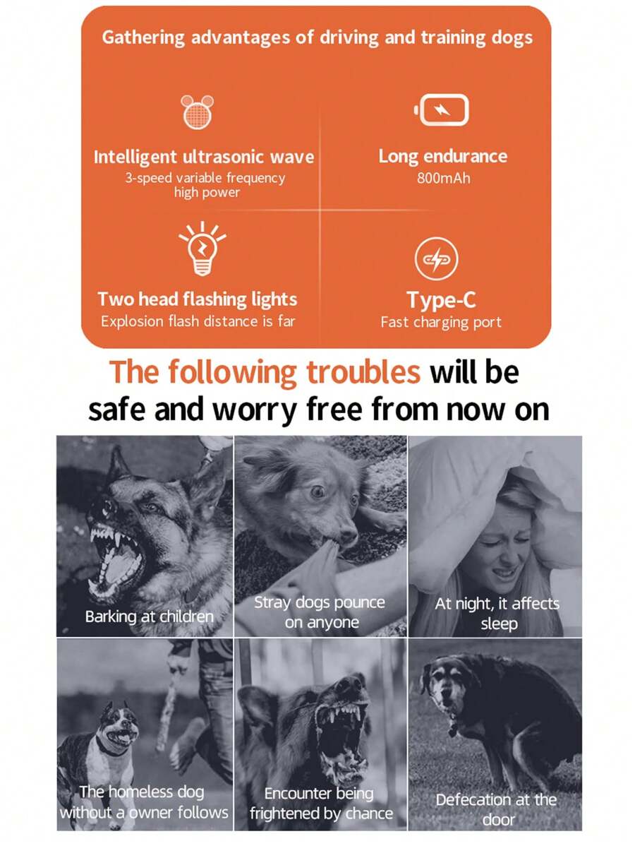 Silent Ultrasonic Pet Behavior Corrector