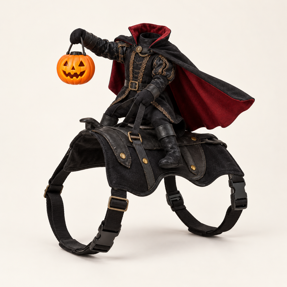PetOlive Headless Horseman cat costume studio view