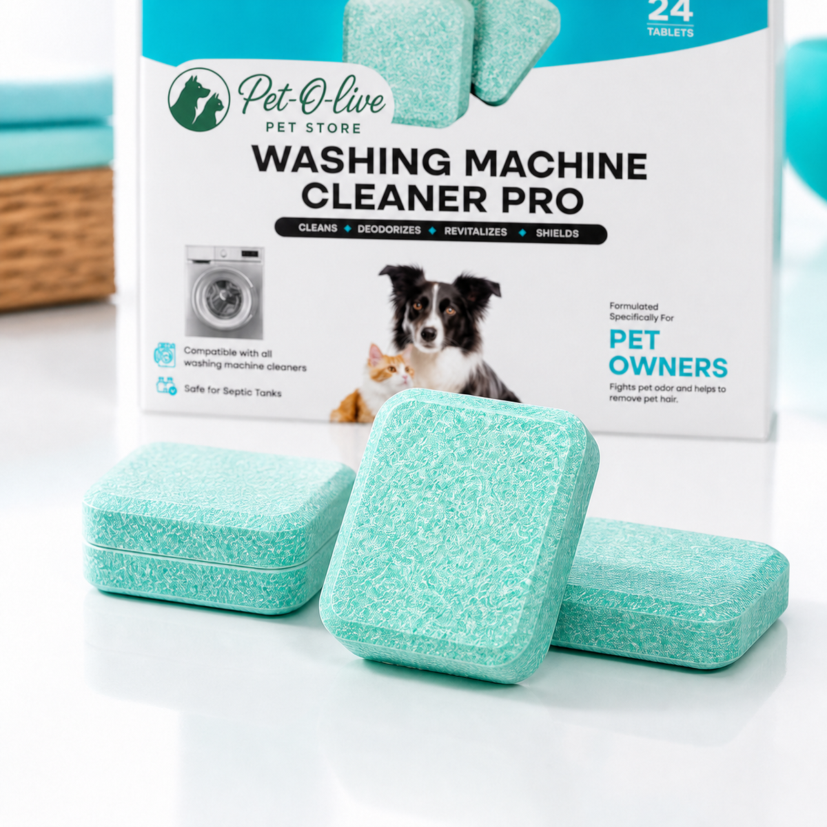 Washing Machine Cleaner Pro — pet hair and odor washing machine cleaner tablets