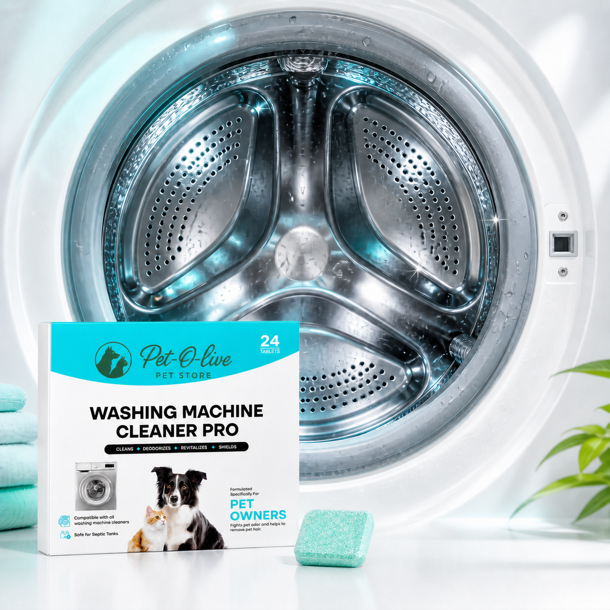 Washing Machine Cleaner Pro — pet hair and odor washing machine cleaner tablets