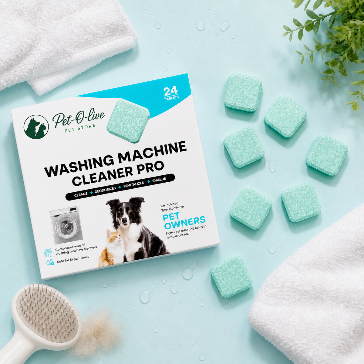 Washing Machine Cleaner Pro — pet hair and odor washing machine cleaner tablets