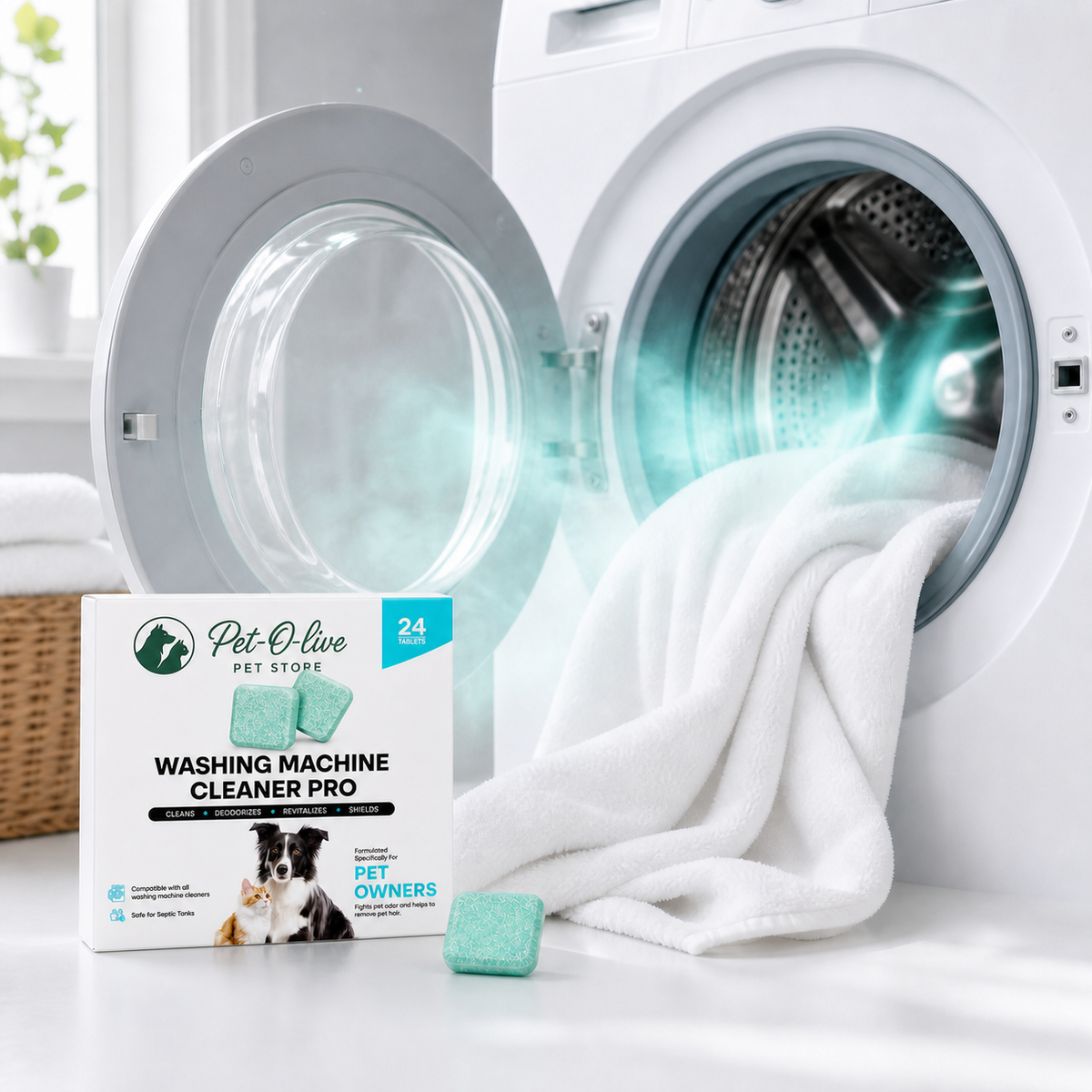 Washing Machine Cleaner Pro — pet hair and odor washing machine cleaner tablets