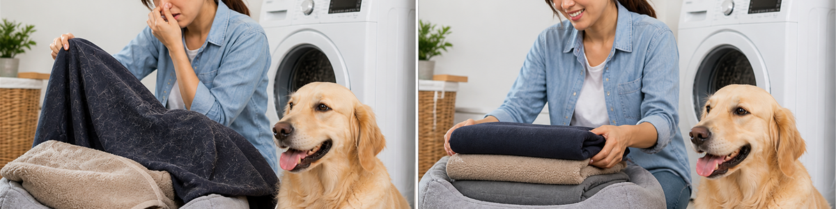 Washing Machine Cleaner Pro - with-dog-before-after-02