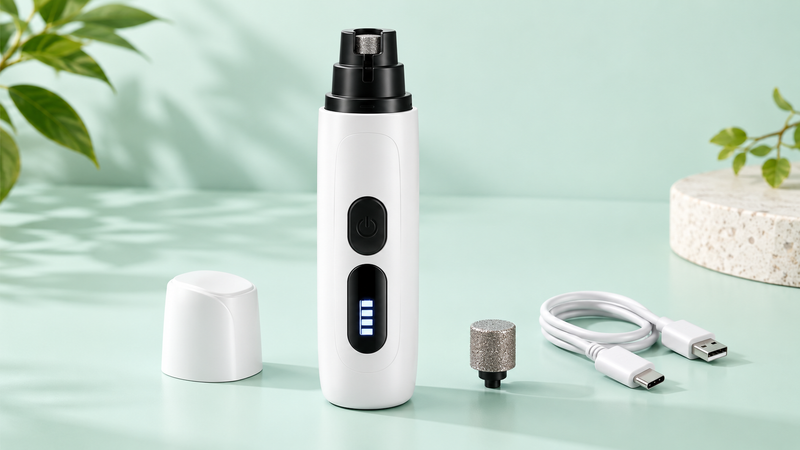 PetOlive electric nail grinder and included parts